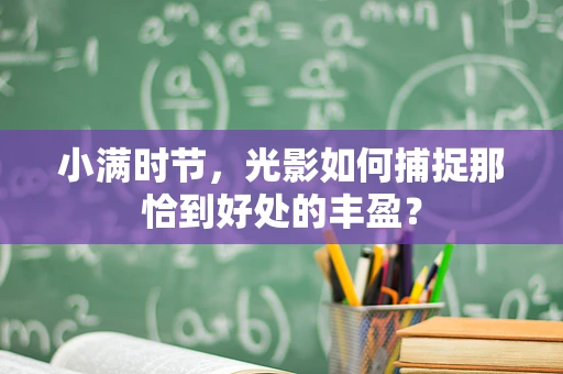 小满时节，光影如何捕捉那恰到好处的丰盈？