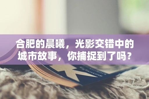 合肥的晨曦，光影交错中的城市故事，你捕捉到了吗？