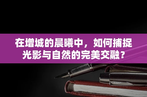 在增城的晨曦中，如何捕捉光影与自然的完美交融？