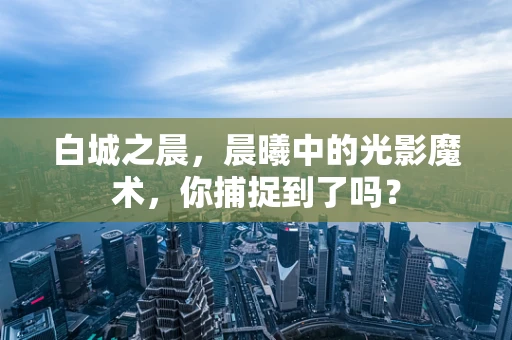 白城之晨，晨曦中的光影魔术，你捕捉到了吗？