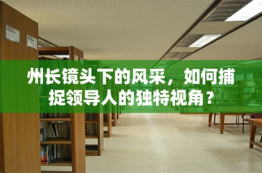 州长镜头下的风采，如何捕捉领导人的独特视角？