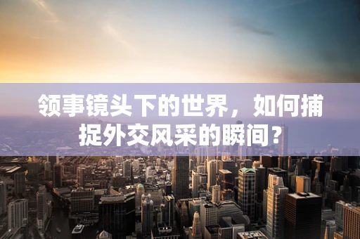 领事镜头下的世界，如何捕捉外交风采的瞬间？