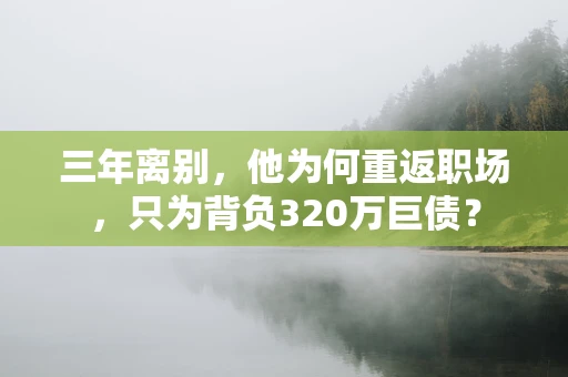 三年离别，他为何重返职场，只为背负320万巨债？