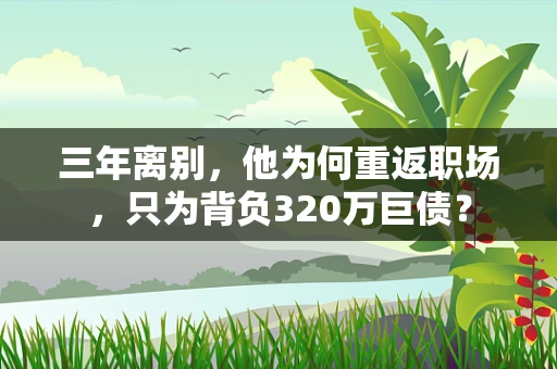 三年离别，他为何重返职场，只为背负320万巨债？