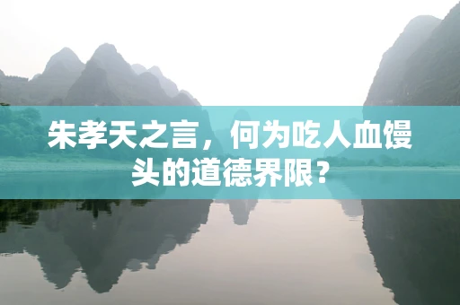 朱孝天之言，何为吃人血馒头的道德界限？