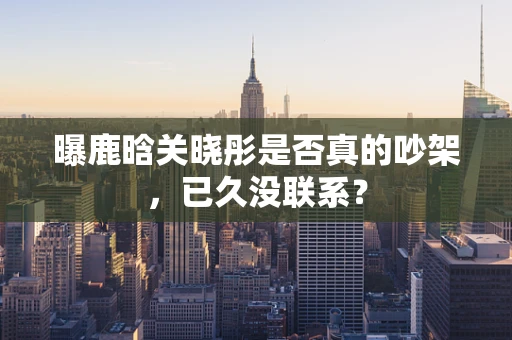 曝鹿晗关晓彤是否真的吵架，已久没联系？