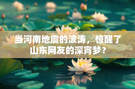 当河南地震的波涛，惊醒了山东网友的深宵梦？