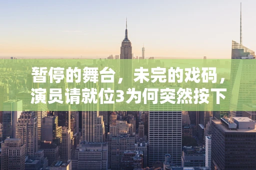 暂停的舞台，未完的戏码，演员请就位3为何突然按下暂停键？