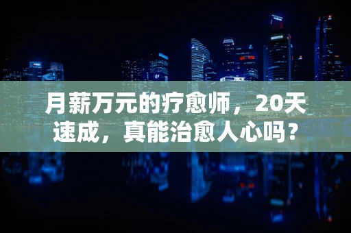 月薪万元的疗愈师，20天速成，真能治愈人心吗？