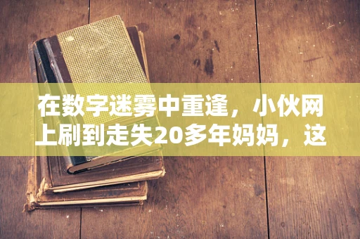 在数字迷雾中重逢，小伙网上刷到走失20多年妈妈，这背后的情感与技术交织是何等奇迹？