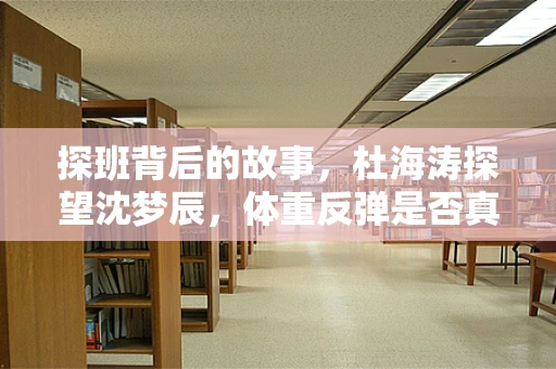 探班背后的故事，杜海涛探望沈梦辰，体重反弹是否真的胖了一圈？